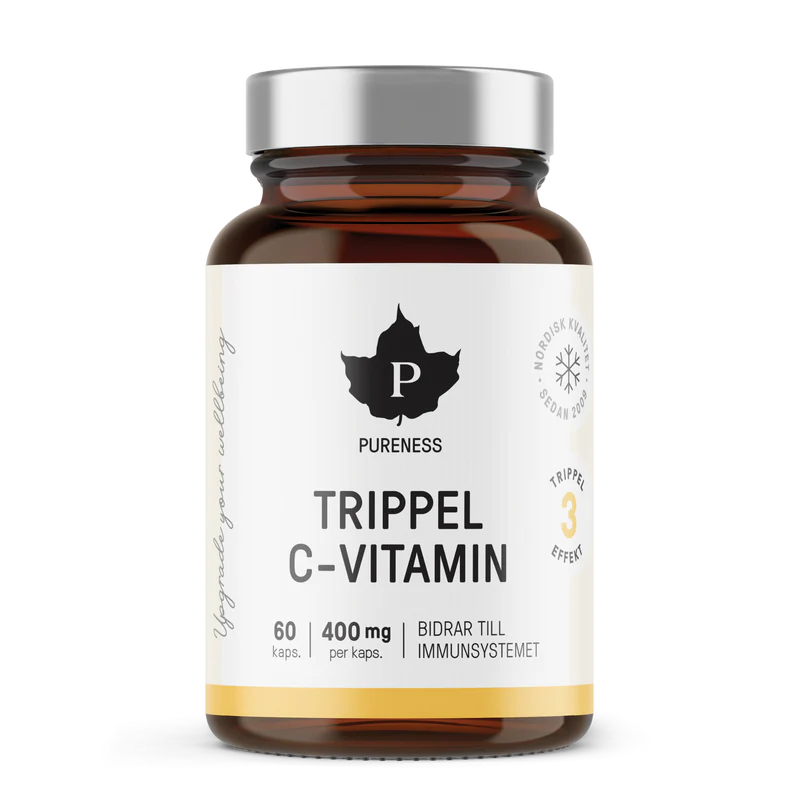 Pureness Trippel C-Vitamin 120 kapslar - 400mg pr kaps C-Vitamin